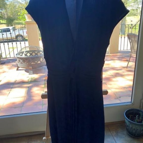 solid navy dress - Picture 1 of 3
